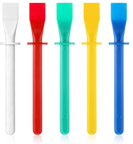 5Pcs Plastic Glue Spreader, Portable Colored Smear Spreaders Practical Plastic Glue Applicator for Handmade DIY Art Easy Clean Woodworking Projects