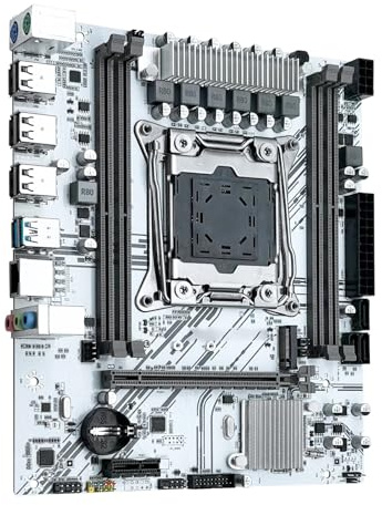 JXCBFFC Scheda Madre Scheda Madre Fit for Machinist X99 con CPU Intel Xeon E5 2680 V4 LGA 2011-3 + RAM DDR4 16 GB 2133 MHz, Supporto NVME m.2 Bianco PR9-A