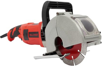 Fresa ranuradora de muros, 1300 W, 6000 rpm, fresadora ranurada con 35 mm de profundidad, 35 mm de ancho, máquina de ranura eléctrica con 5 hojas de sierra