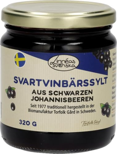 LINNÉAS SVENSKA: Svartvinbärssylt - Schwarze Johannisbeer-Konfitüre 320g