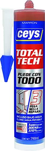 Ceys - Total Tech - Pega Sella y Repara - Marrón - Cartucho 290 ML