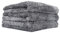 The Rag Company - Eagle Edgeless 600 (Paquete de 3) Professional Korean 70/30 Blend Super Plush, Toallas de Microfibra para Detalles de automóviles, Pulido y Pulido, 600 g/m², 16 x 16 Pulgadas, Gris