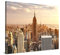 PICANOVA – Bild auf Leinwand Manhattan Empire State Building 100x75cm – Leinwandbild – Premium Leinwanddruck – Wandbild Kunstdruck Auf 2cm Holz-Keilrahmen Wohnzimmer Wanddekoration – New York