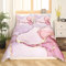 Chic Girly Marmor Bettbezug 220x240 Marmor Bedruckte Bettwäsche-Sets Gold Glitter Türkis Pink Lila Marmor Abstrakte Kunst Trösterbezug Mit Reißverschluss, Weiche Mikrofaser Moderne Marmor Dekor Quilt