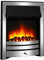 BALDERIA Elektrokamin Cosmo | Elektrische Kamineinheit mit 3D-Flammeneffekt | Heizung 2000W, LED-Beleuchtung | Kamin mit Fernbedienung, Timer & Thermostat | Chrom