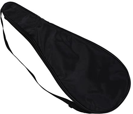 Entatial Schlägertasche, Squash Schlägerhülle aus strapazierfähigem Oxford-Stoff, leicht mit verstellbarem Schultergurt für den Sport(Schwarz)