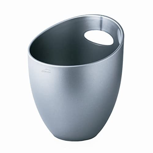 Lacor - 61331 - Enfriabotellas ARTIC, Plástico ABS, Ideal para Enfríar Vino, Acabado metalizado, Capacidad: 3,5L, Ø 20 x 25 cm, Gris