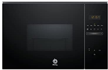 Balay, 3CG5175N2, Microondas Integrable, Grill, 54.9P x 55W x 38.2H, 25 l, 1450W, Aqualisis, Ap. lateral izquierda, Cristal Negro