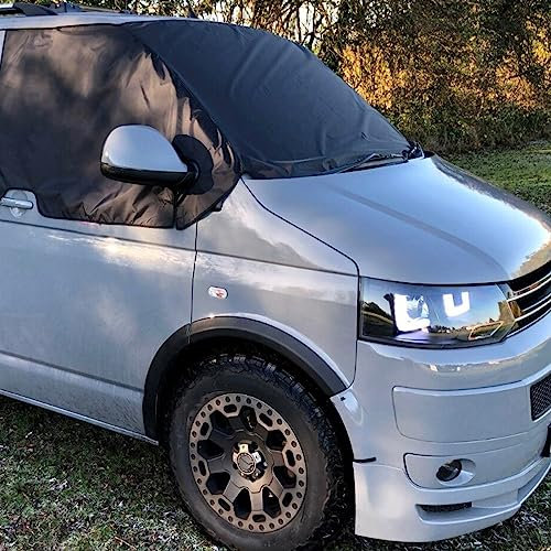 ALNIYATX T5 Auto Windschutzscheibe Abdeckung Sonnenschutz Frontscheibe Sonnenschutz 100% Verdunkelung, Autoabdeckung Froststaub Schutz Outdoor für V VV T5