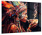 Bilder auf Glas Schamane Indisch Ayahuasca Glasbild 70x50cm Wandbilder Dekoration Wohnzimmer Schlafzimmer Küche Deko Klein Wanddeko Bild im Glas Wand Kunstdruck Art Modern Wall Decor GAA70x50-5744