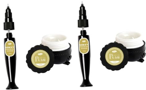 FRCOLOR 2 Sets Nail Art Glue Nail Paste Gel Filling Glue Pen and Manicure Tool and DIY Projects
