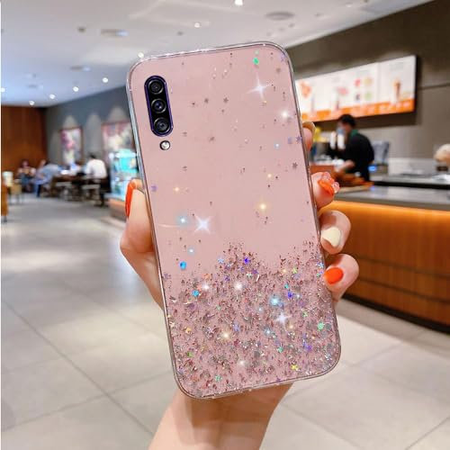 Glitzernder Transparenter Hülle Sternenhimmel Kompatibel mit Samsung Galaxy A50/A50S/A30S Case TPU-Schutzabdeckung für Schlankes Anti-Stoß-Handyhülle