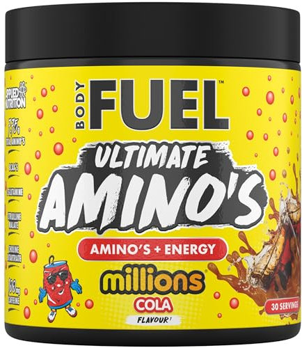 Applied Nutrition BodyFuel Amino's - Amino Acids Supplement, EAA Essential Amino Acids Powder, Muscle Fuel & Recovery (270g - 30 Servings) (Millions Cola)