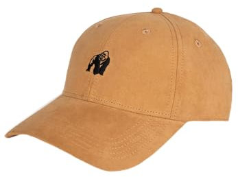 Gorilla Wear - Cody Suede Cap mit Logo Einheitsgröße für Alltag Sport Freizeit leicht bequem und modern ideal zum Workout aus Polyester (DE/NL/SE/PL, Alphanumerisch, Einheitsgröße, Beige)