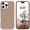 DUEDUE Coque pour iPhone 16 Pro Max 6.9 5G, Silicone Militaire Antichoc, Doublure Coque de Téléphone Protection Ecran Intégrale,Toucher Confortable Anti Rayures Etui de iPhone 16 Pro Max, Burn Marron