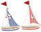 damaloo 2X Segelboot Deko aus Holz – Maritime-Schiff-Deko zum Hinstellen – Segelschiff Anker Boot Dekoration – Badezimmer maritim – Holzdeko Wohnzimmer & Sommerdeko für Strandkorb Ostsee