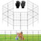 10 Pcs Garden Fence, 81cm(H) x 32 cm(W) Decorative Metal Rustproof Outdoor Iron Garden Fencing, Border Fencing, Dog Fence, Animal Barrier for Yard, Patio, Lawn