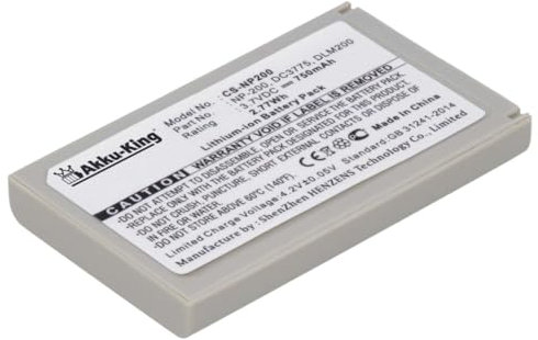 Akku-King Akku kompatibel mit Konica Minolta NP-200 - Li-Ion 750mAh - für DIMAGE X, Xg, Xi, DiMage Z