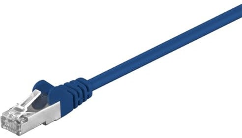 goobay Wentronic CAT 5 – 050 FTP Blue 0,50 m 0,5 m blau Netzwerk-Kabel – Netzwerk-Kabel (0,5 m, Blau)