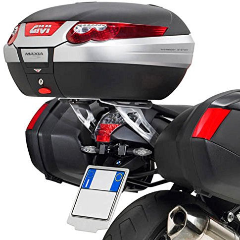 Topcase Träger Aluminium Monokey Koffer mit Alu Platte oder Max. Zuladung 6 kg passend für BMW K 1200 R Bj. 05 08 oder passend für BMW K 1300 R Bj. 09