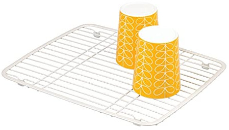 iDesign Axis – Fregadero de Cocina con ventosa soporte para esponjas/Depuradores/jabón, color blanco perla, metal, blanco perla, normal