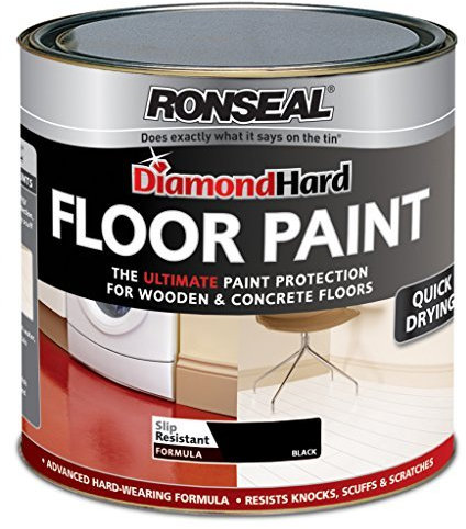 Ronseal Diamond Hard Floor Paint 750ml Black by Ronseal