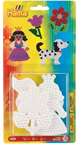 Hama 4562 - Stiftplatten klein Sortiment, Hund, Blume und Prinzessin