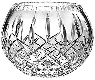 Barski- Handmade Crystal - Rose Bowl - 8 D (8 Inches Diameter) - Plaza Design - Made in Europe