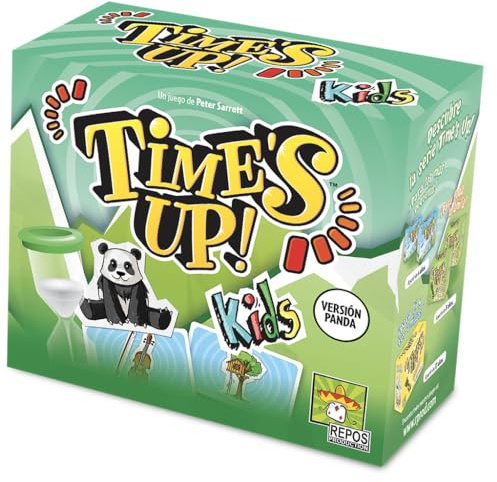 Asmodee Repos Production Time's Up! Kids Panda Version | Kinderspiel mit Mymica und Tabuwörtern, ab 4 Jahren, 4 bis 12 Spieler, 40 Minuten pro Spiel, Spanisch