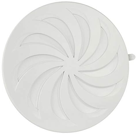 MKK® - Griglia di ventilazione, protezione dagli insetti, rotonda, in plastica ABS, bianca, rosetta regolabile, Ø 70 80 90 100 110 120 125 130 140 150