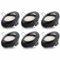 Brandson - 6x LED Deckenspot dimmbar Einbaustrahler schwenkbar - Ultra Flache Spots Einbauleuchte - Einbauspot Deckenstrahler - Abstrahlwinkel 120 Grad - 230V - schwarz