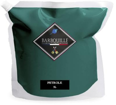BARBOUILLE - Peinture Acrylique Pétrole - Aspect Velours - Peinture Mur, Plafond & Boiserie - Lessivable - Séchage En 30 min - COV A+ - Fabriquée En France - 5 L