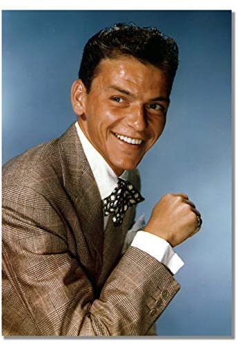 Frank Sinatra A3 Senza Cornice American Jazz Swing Singer Poster Sorriso Musica Stella Hansome Man Suit Foto