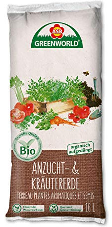 ASB Greenworld 314441 BIO Anzucht- & Kräutererde (16 l) (Aussaaterde)