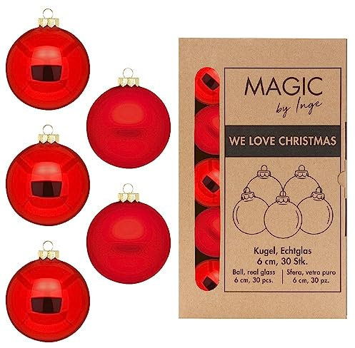 Kugel Merry Red - WE Love Christmas - Magic by Inge - 30 Stück / 6cm