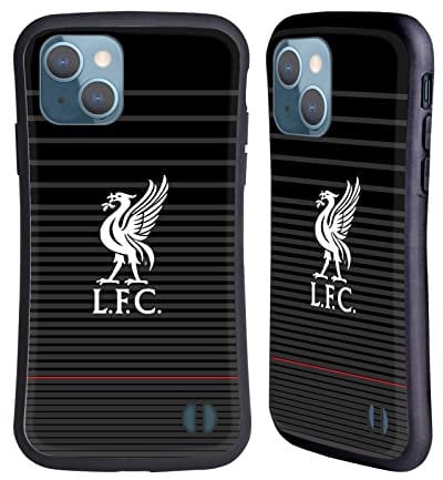 Head Case Designs Officially Licensed Liverpool Football Club White On Black Kit Liver Bird Hybrid Case Compatible With Apple iPhone 13