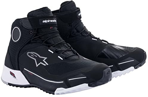 Alpinestars X Drystar-Sneaker da Motociclista, Moto, Barca Uomo, Nero Bianco, 43 EU