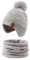 XIAOHAWANG Baby Strickmütze Winter Babymütze Junge Warme Kindermütze Junge Beanie Mütze Dicke Wintermütze für Herbst,Winter(Grau Herz(Hut+Schal),2-4Jahren)