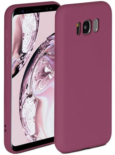 ONEFLOW Soft Case für Samsung Galaxy S8 Hülle aus Silikon mit Kameraschutz, Silikonhülle mit erhöhtem Schutz fürs Display, Backcover Schutzhülle, weiche Handyhülle, Pflaume