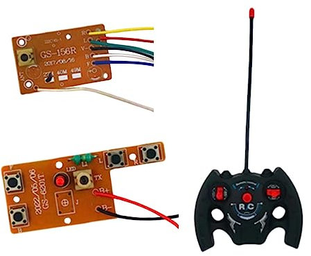 Baoblaze Circuit PCB Transmitter and Receiver Board 27MHz Radio System with RC Control 4CH for Crawler RC Hobby Car Model Boats Spare Parts