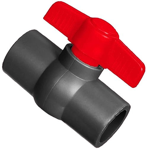 MegaHaustechnik Klebe Fitting aus Kunststoff PP PE PVC U - Kugelhahn für Rohr Außendurchmesser 63mm