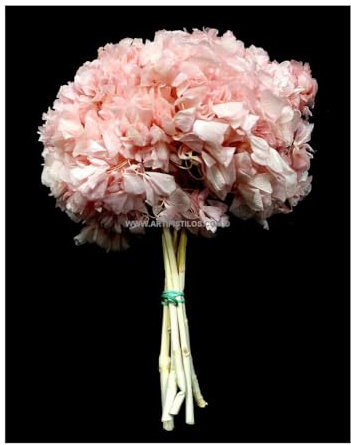 Artipistilos Hortensia Preservada Natural Premium - 23 X 23 Cms., Rosa Claro - Flores Preservadas