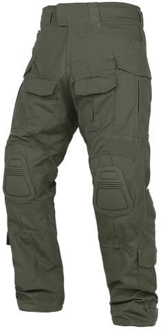 KRYDEX GEAR Kampfhose G3 Taktische Hose mit Knieschoner Militär Outdoor Airsoft Kampf Jagd Hosen für Männer (Ranger Grün, M)