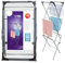 ZOPPER 3 Tier Clothes Airer 11M | Laundry Clothes Drying Rack with Corner Spaces for Indoor and Outdoor Hangers - Non-Slip Feet - Lightweight and Foldable for Space Saving