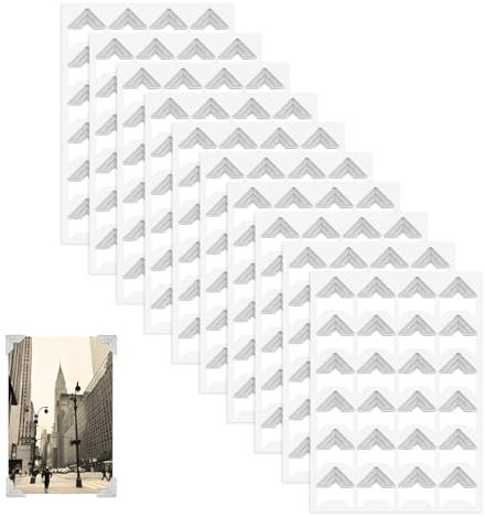 240 Stück Fotoecken Selbstklebend Silber 10 Blatt Fotoecken Aufkleber Selbstklebend Foto Klebeecken für Sammelalben, Fotoecken für DIY Scrapbooking Fotoalbum