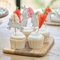 Miss Lovely Cupcake-Sticks Ostern Oster-Hasen, Oster-Eier & Karotten Kuchen-Stecker Muffin-Deko-Picker Topper Kuchen-Deko Ostern Oster-Deko Gebäck-Dekoration Kuchenaufsatz - 12 Stück