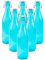 simpa 1 Litre Traditional Vintage Style Glass Bottles with Swing Top Lids - Set of 6 Blue Bottles.