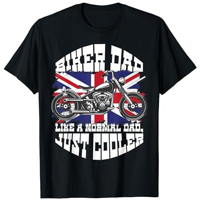 Motorbike motorcyclist biker chopper bike motorcycle UK Flag T-Shirt