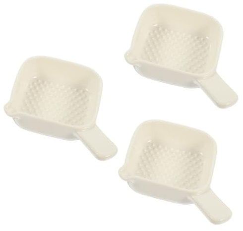 Milisten 3pcs Dumpling Seasoning Plate Sauce Vinegar Plates Caviar Bowl Ketchup Side Dish Porcelain Dipping Dish Pan Planchas Olive Oil Dipping Dishes Ceramics Food The Dish White