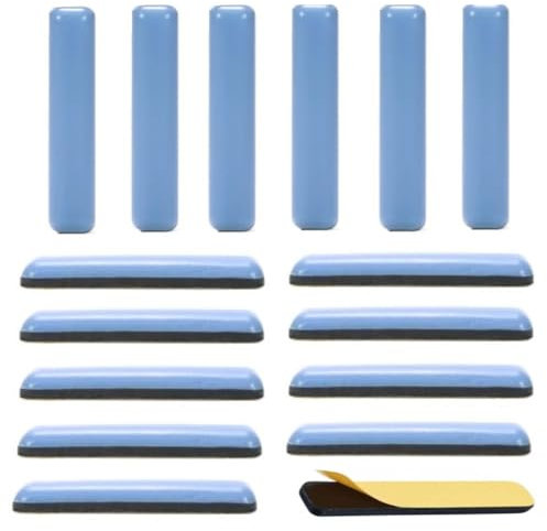 FTXanty 16 Stück Teflongleiter Selbstklebend Möbelgleiter Stuhlgleiter Teflon 75 x 16 mm Gleiter Stühle Teppichgleiter für Stühle PTFE Teflongleiter eckig für Schwerer Möbel Stuhl Tisch Teppich